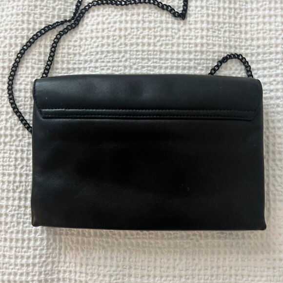 Loeffler Randall Envelope Clutch Turn-Lock Purse Black - Picture 9 of 16